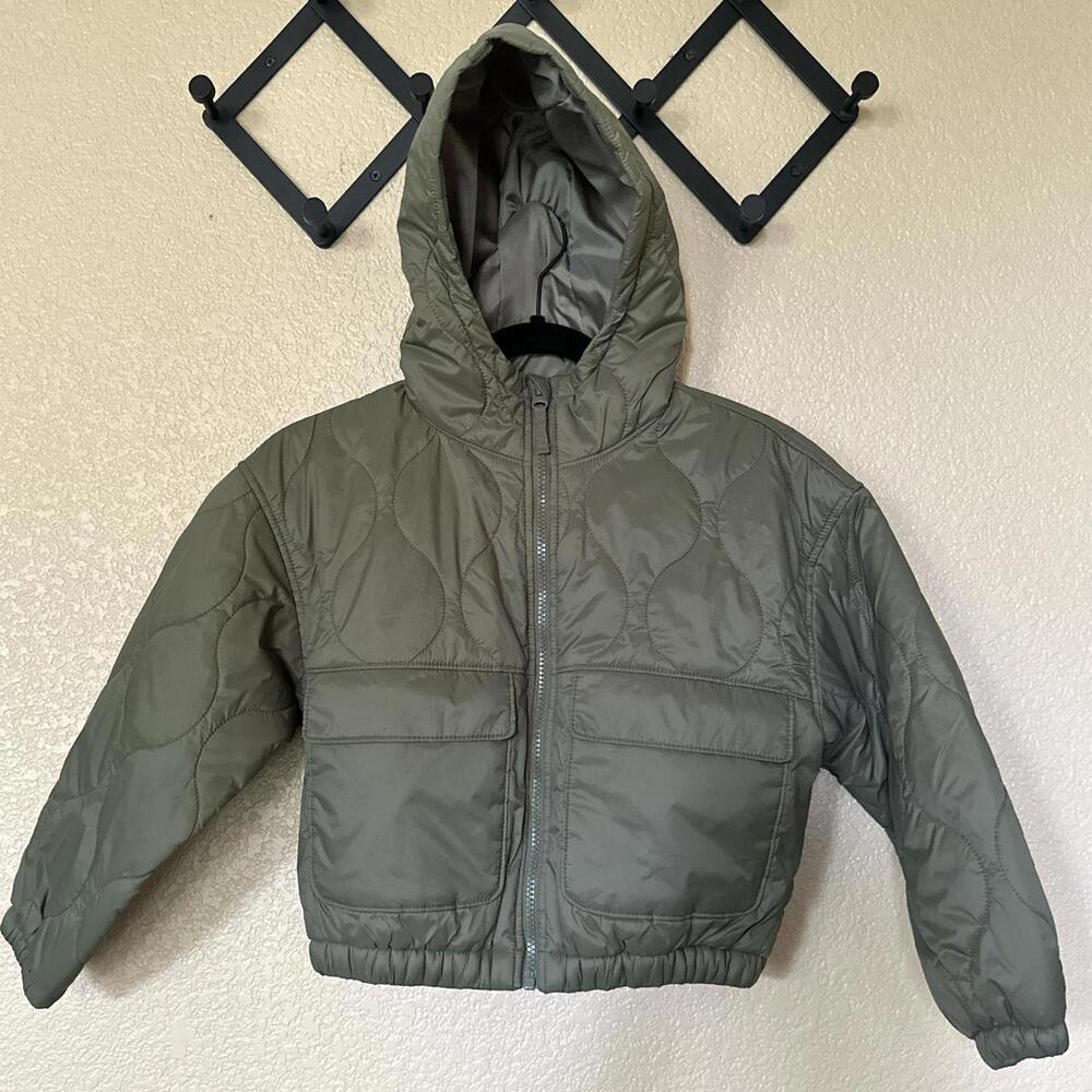 Old Navy Kid's Green Puffer Coat